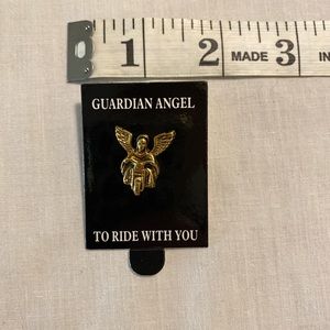 Vintage guardian angle biker pin